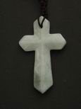 Collier jade croix