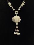 Collier jade fleur de lotus