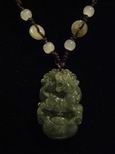 Collier jade signe chinois tigre